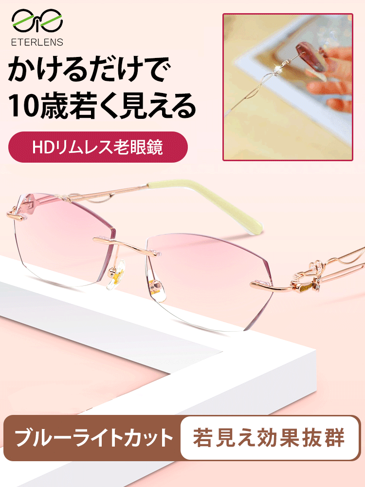 リムレス老眼鏡