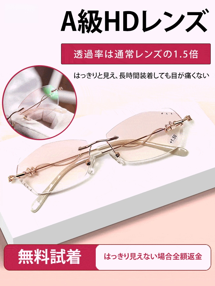 リムレス老眼鏡