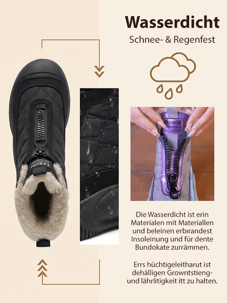 【Forro de puro cachemir】Zapatos casuales de mujer de caña alta en piel suave hechos a mano.