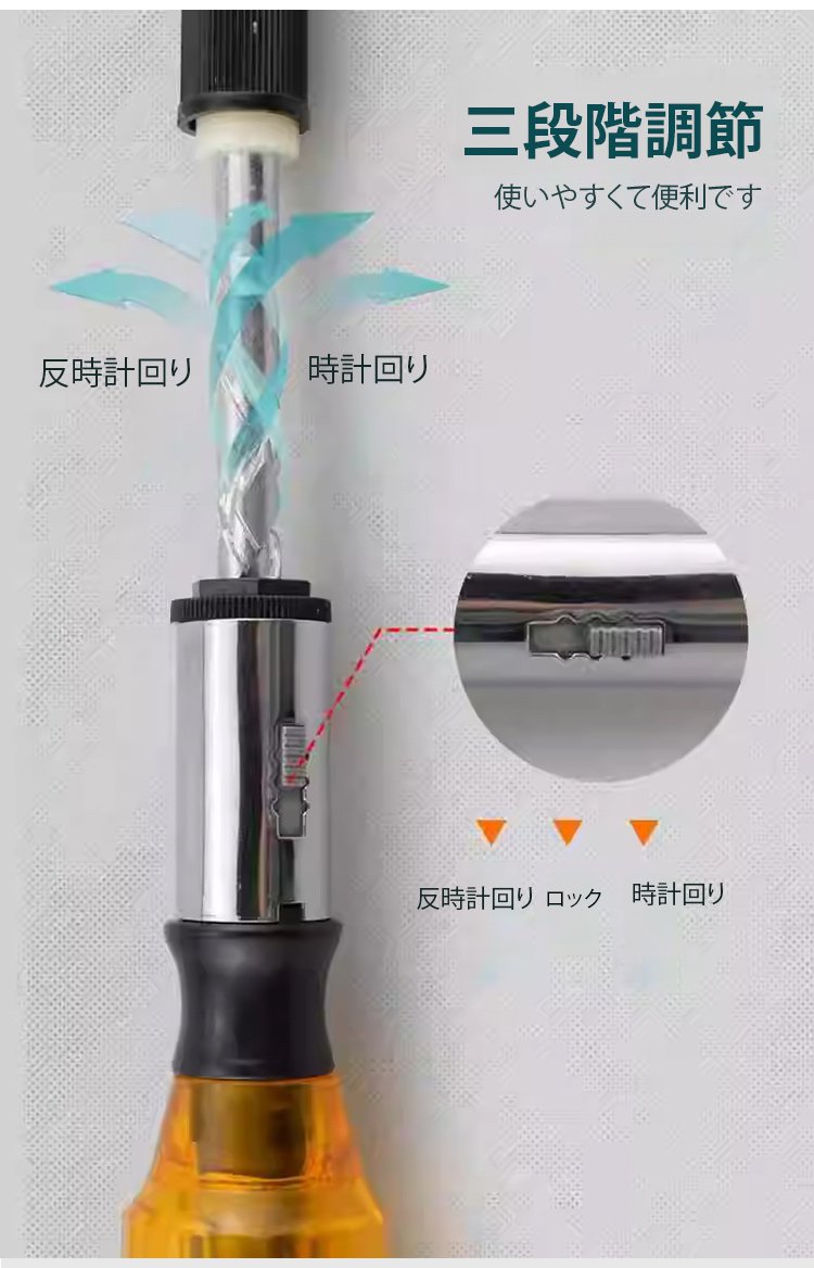 押すだけでネジを締められる便利な工具