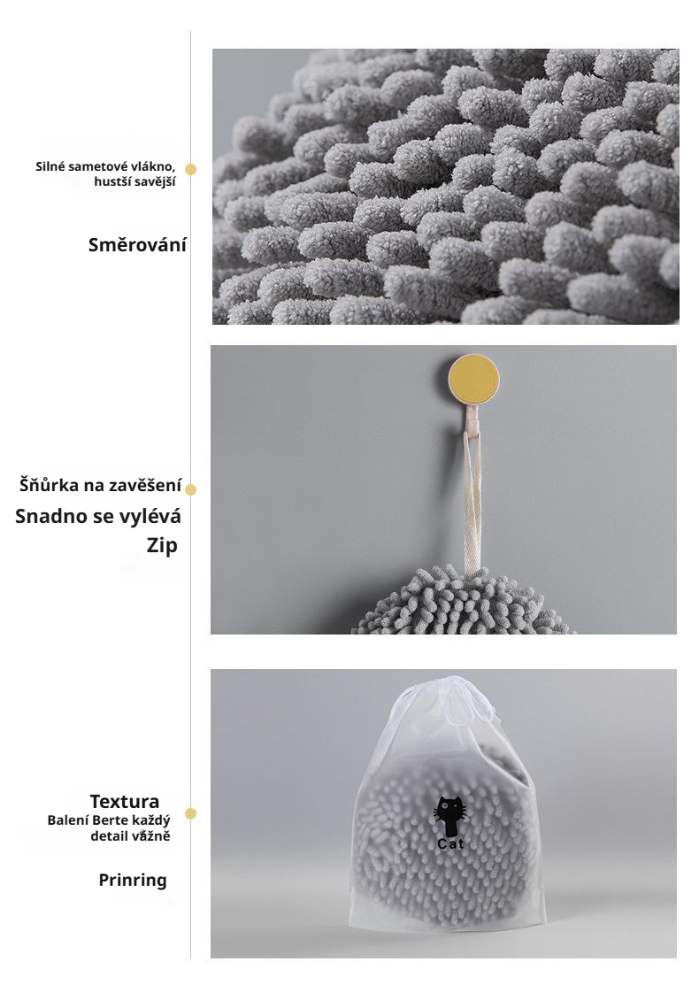 Praktický závěsný míček na ruce s vysokou savostí