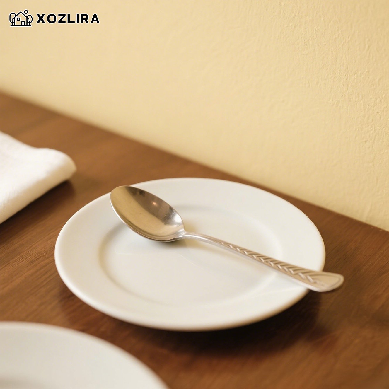 프리미엄 두꺼운 스테인리스 스틸 수프 스푼 전체 이미지