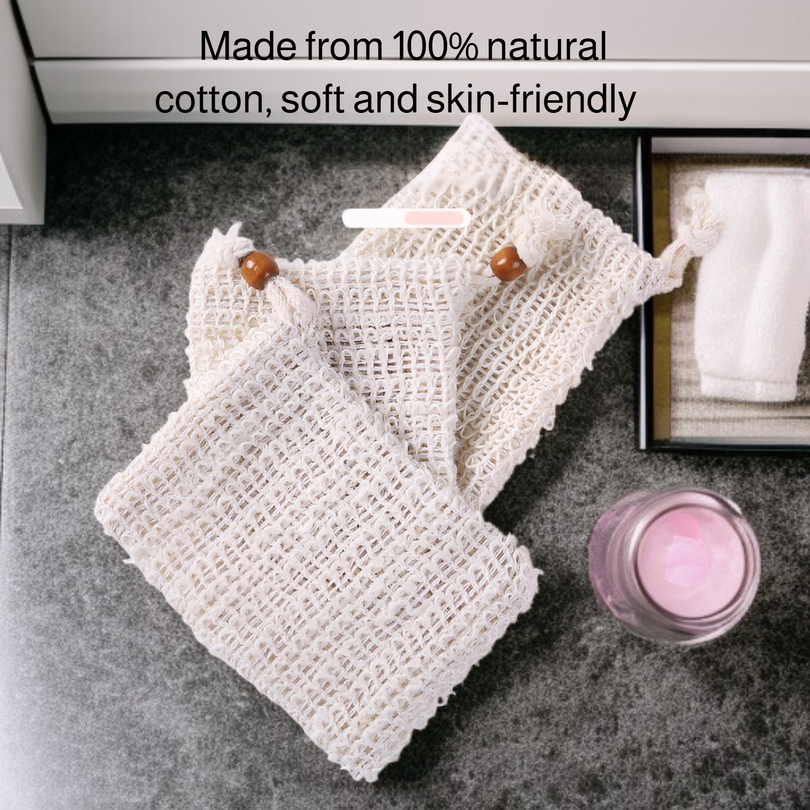 Cotton and linen foaming mesh bag