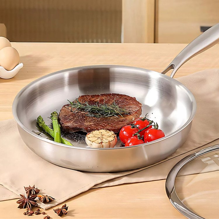 Nerezová nepřilnavá pánev