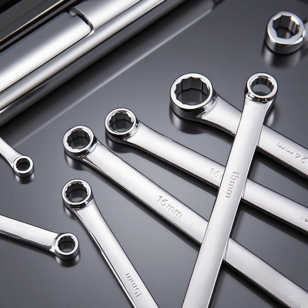 Prodloužený dvojitý klíč na auto s květinovým profilem