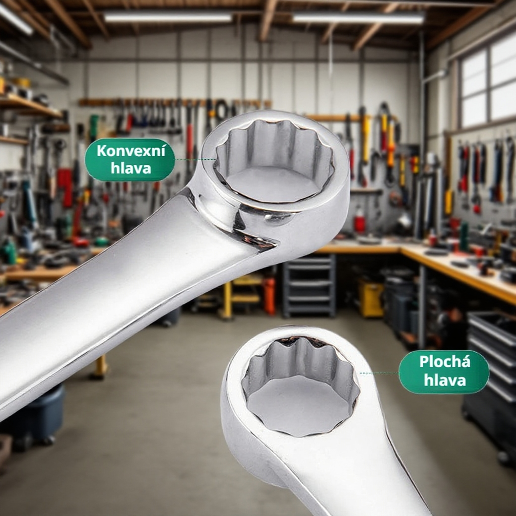 Prodloužený dvojitý klíč na auto s květinovým profilem