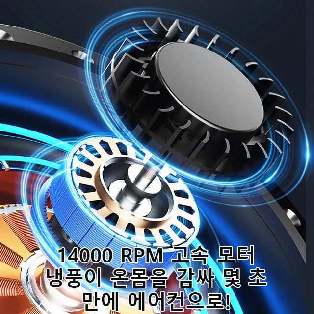 【조명+모바일 배터리 기능】에어컨보다 시원한 허리 착용 팬