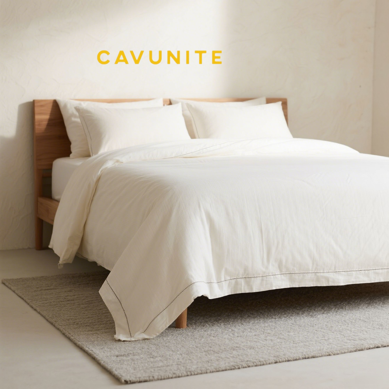 肌に優しい純綿無地寝具4点セット