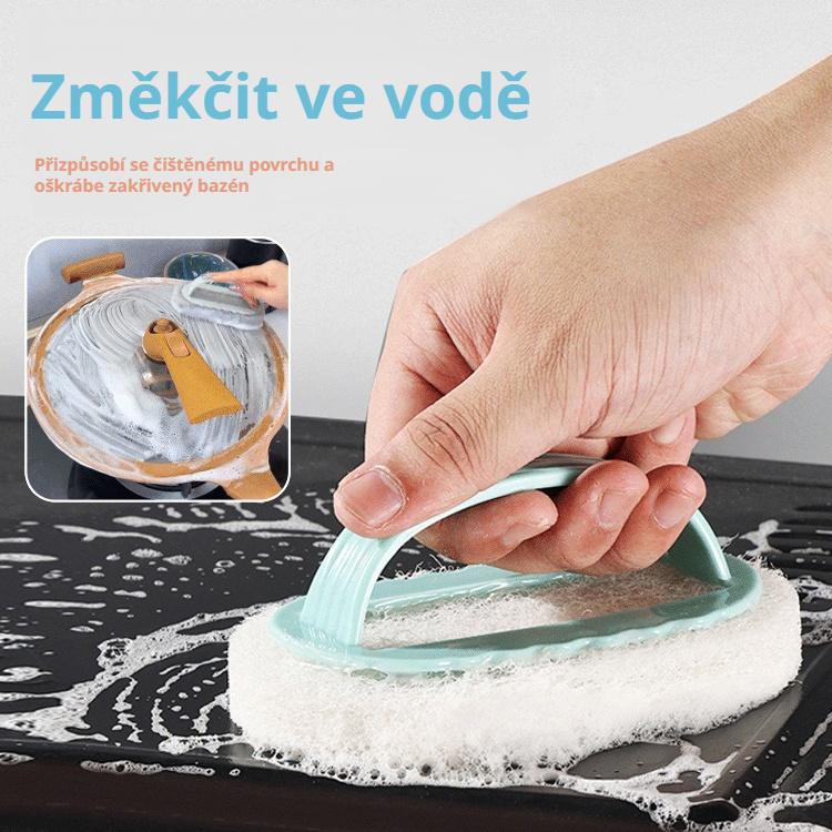 Houbičkový kartáč s rukojetí