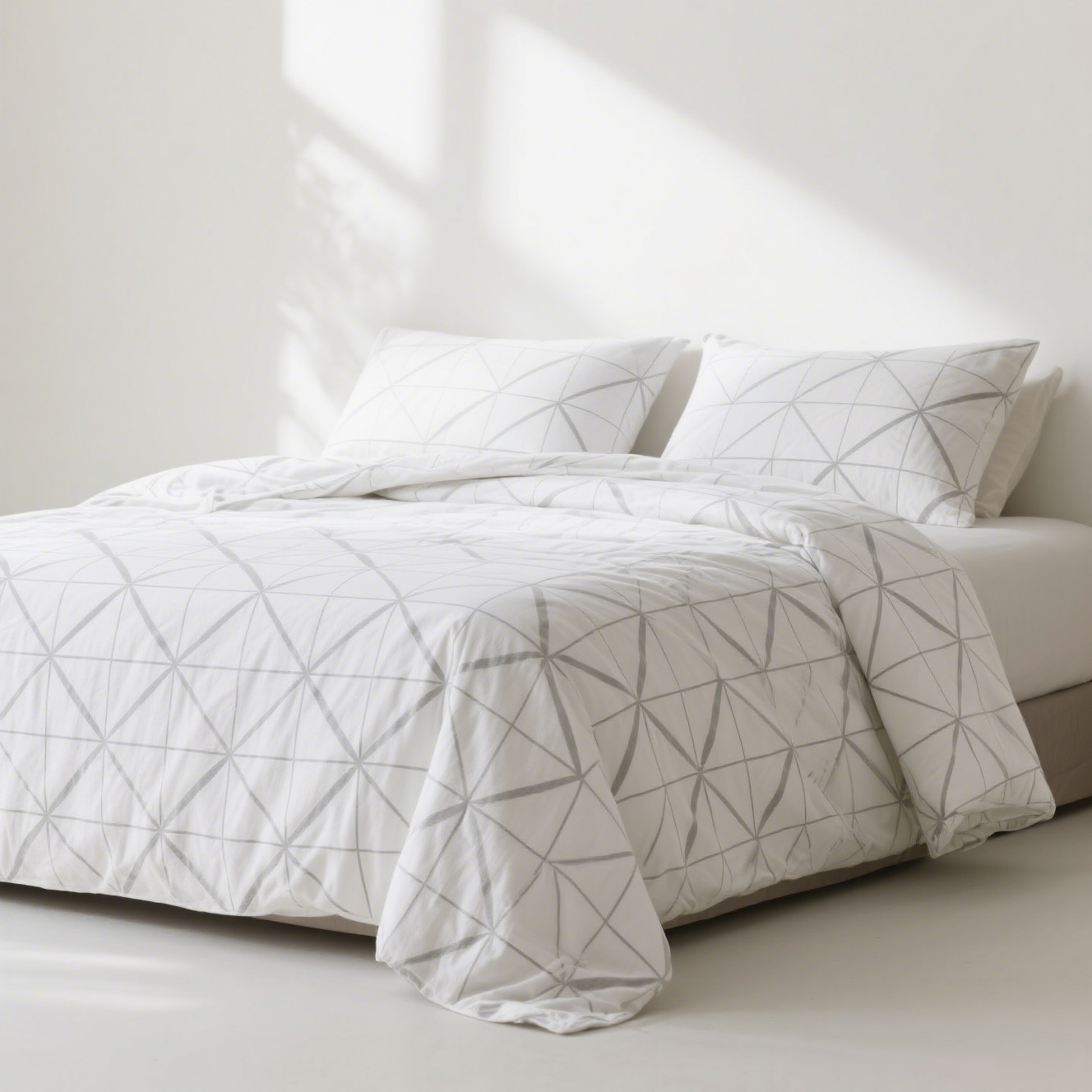 Detalle de textura suave del algodón en las sábanas