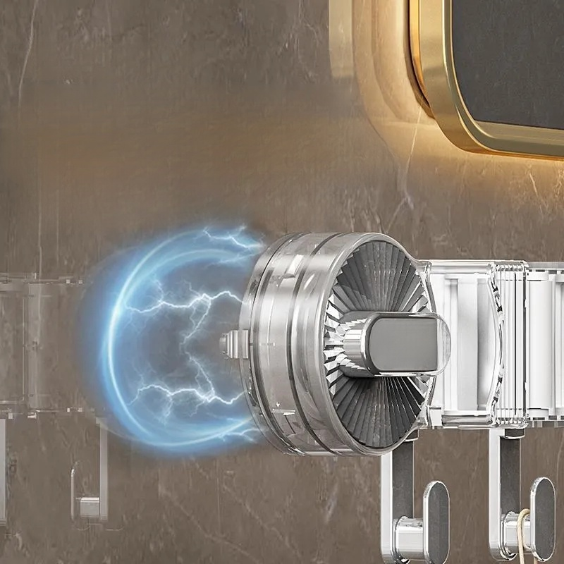 吸盤免打孔排拖把架