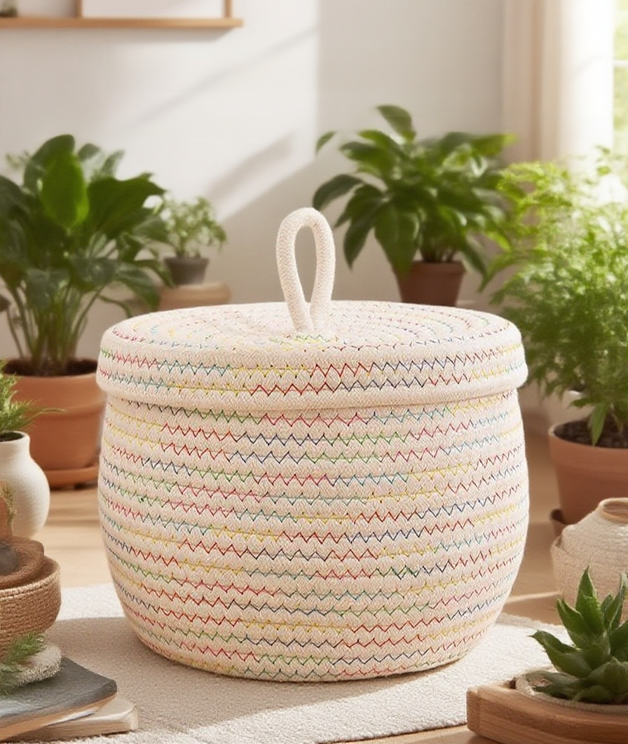 編織收納筐手工製作工藝