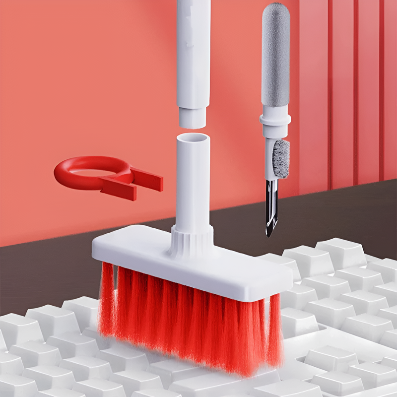 【多機能クリーニングキット】キーボード ブラシ クリーナー5-in-1 多機能 植毛スポンジ