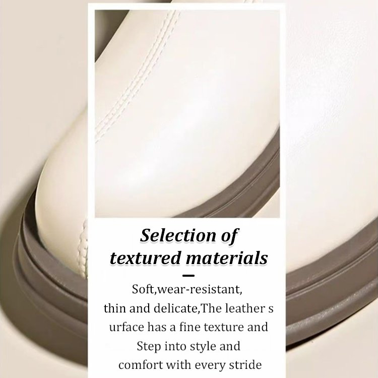 Fashion versatile sock-style low-heeled Martin boots