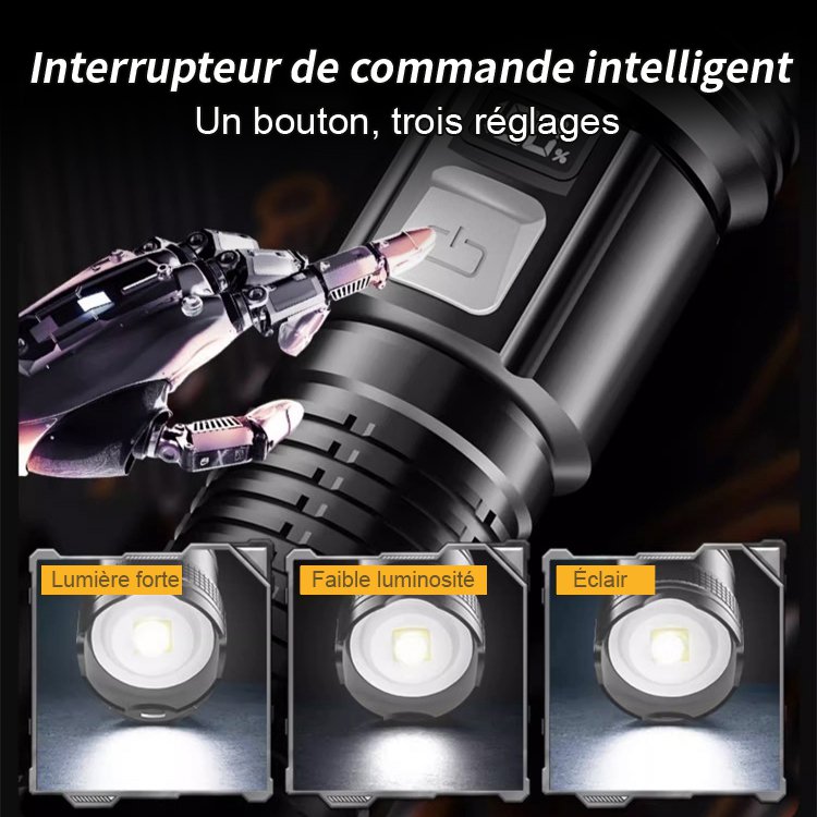 Lampe de poche de lumière forte de tir lointain extérieur