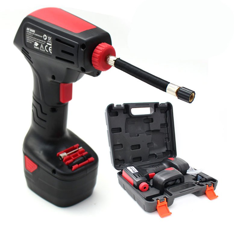 電動エアコンプレッサー 期間限定2点目から4000円  空気入れ コンパクト エアポンプ コードレス式 ポータブル LEDライト