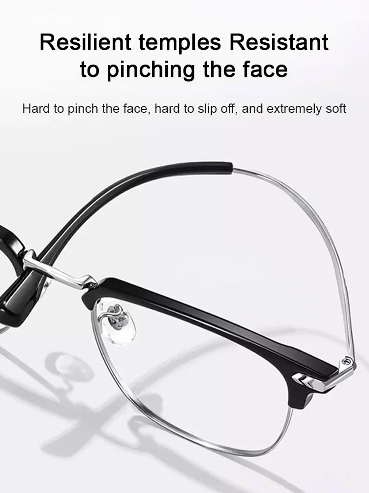 Auto-Focus Eyeglasses with Adjustable Eyebrow Frame and Blue Light Blocking for Presbyopia