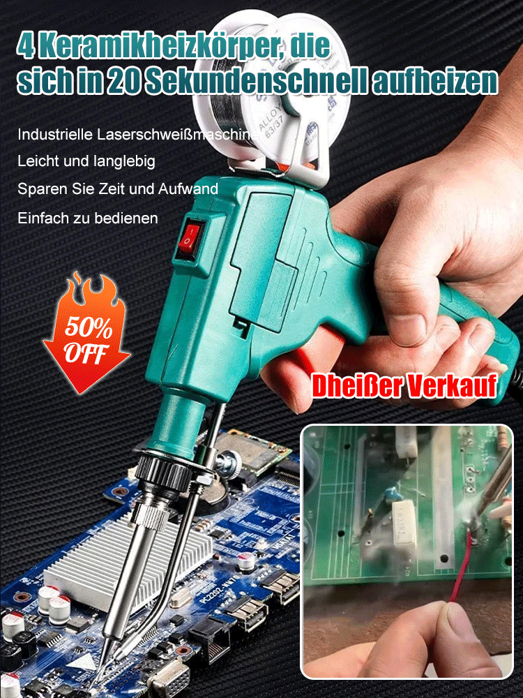 【Kostenloser Lötdraht】Debailong manuelle Lötpistole