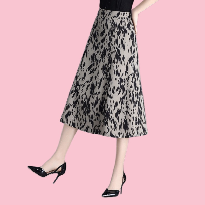 여름 프린트 트위드 스커트 스커트