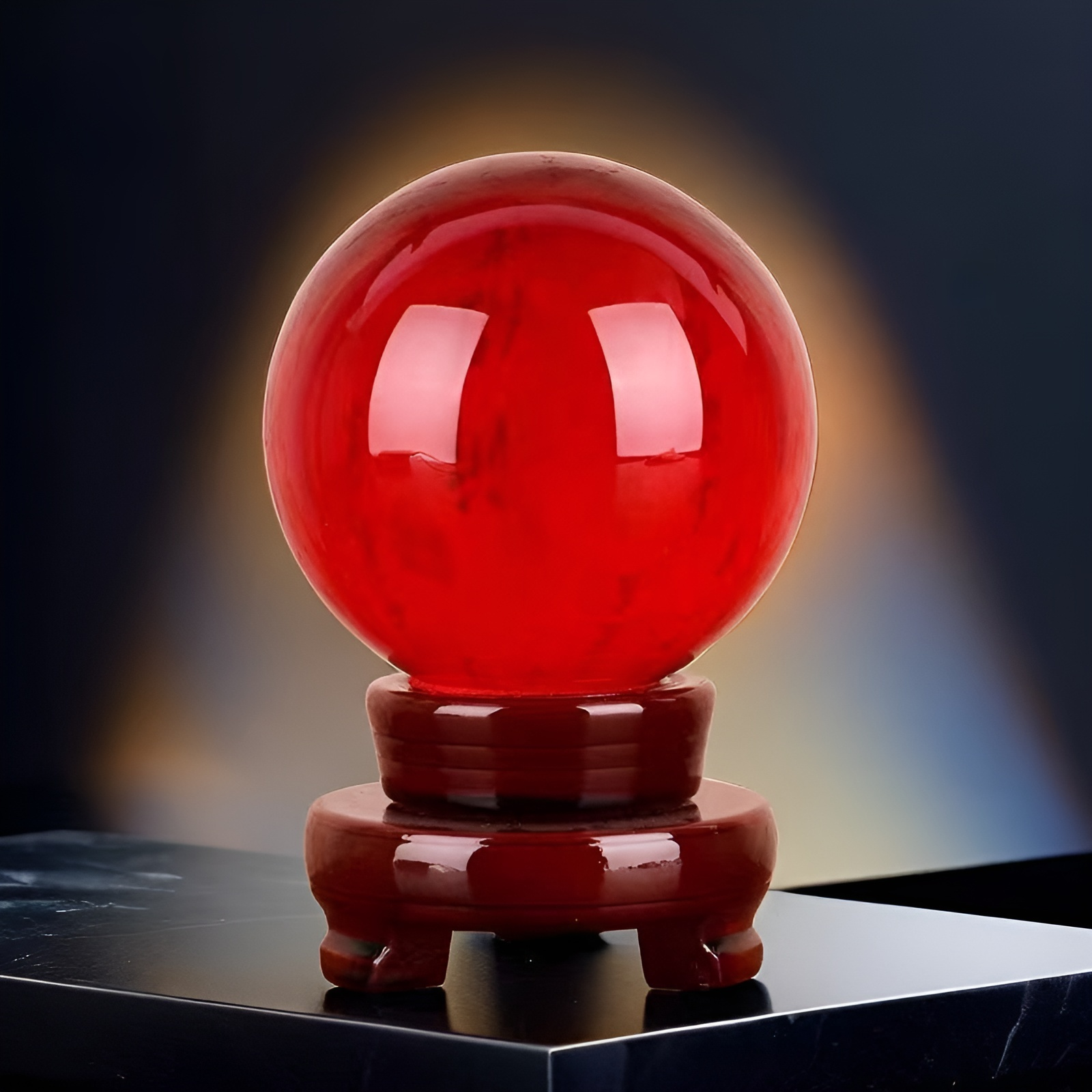 Red crystal ball ornaments