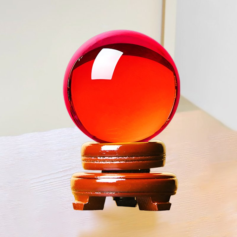 Red crystal ball ornaments