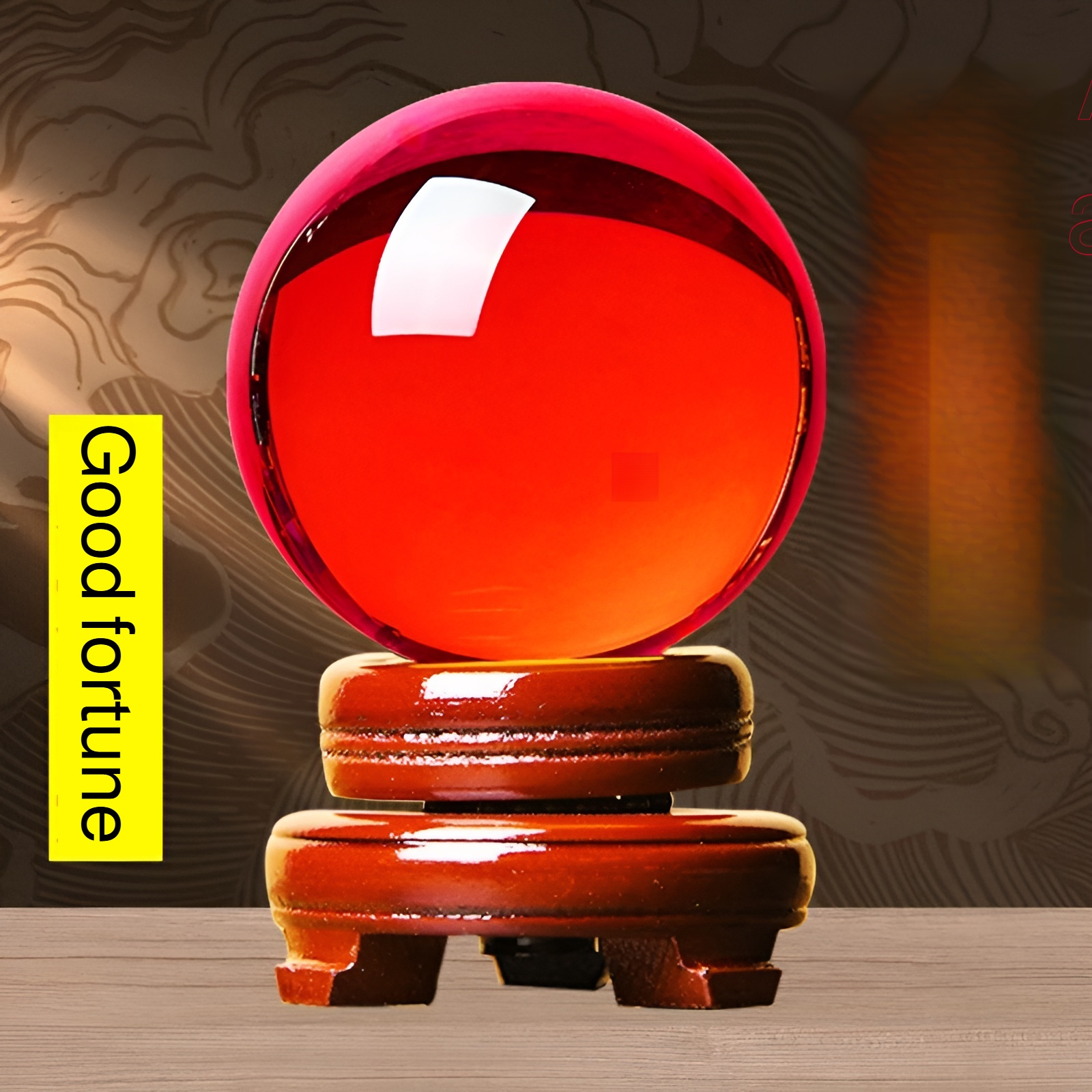 Red crystal ball ornaments