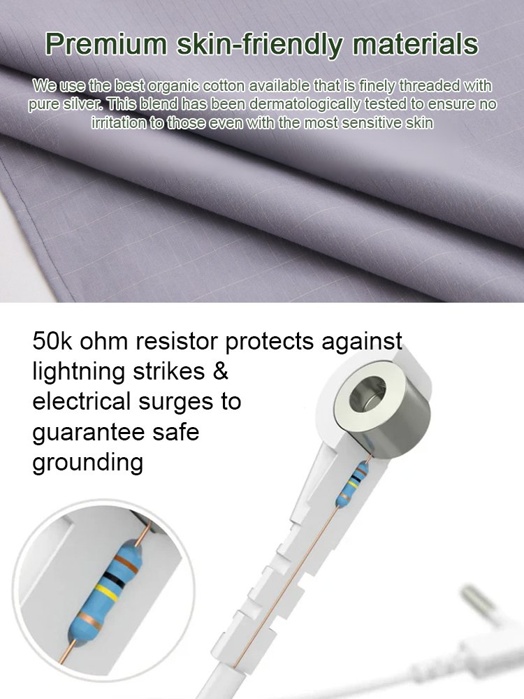 [Improved Sleep,Increased Energy]Medical grade silver fiber grounding sheet