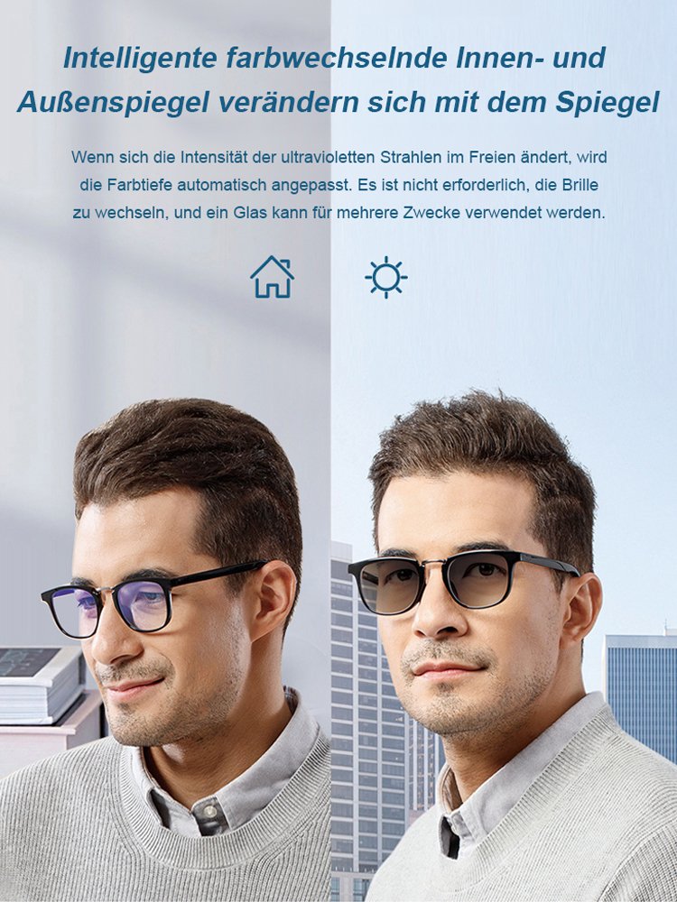 【Photochromatische】Multifokale progressive Anti-Fishing-Sportlesebrille mit sechs Schutzfunktionen