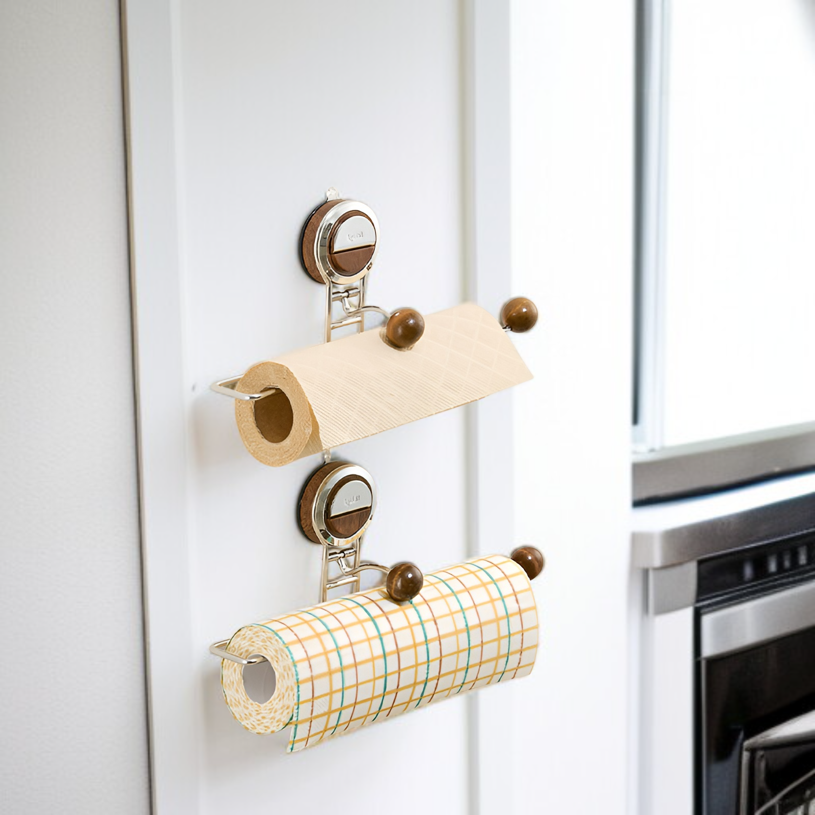 吸盤ラグロールペーパー収納ラック壁掛けキッチンハンドタオルバスルームタオルペーパータオル取り外し可能な収納ラック