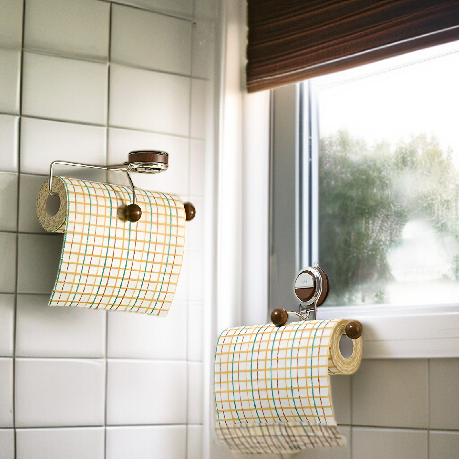 Portarrollo de trapo montado en pared, toallero de mano para cocina