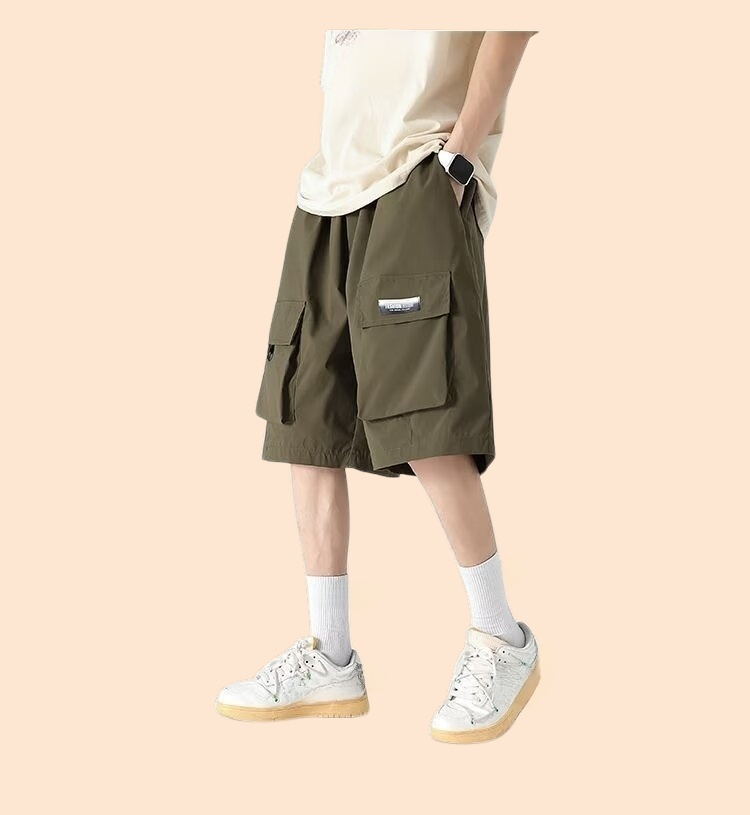 شورت شحن رجالي صيفي رفيع فضفاض غير رسمي