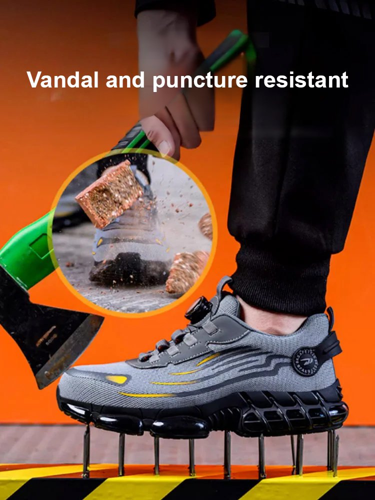 Knob anti-smash and anti-puncture labor shoes-FBA