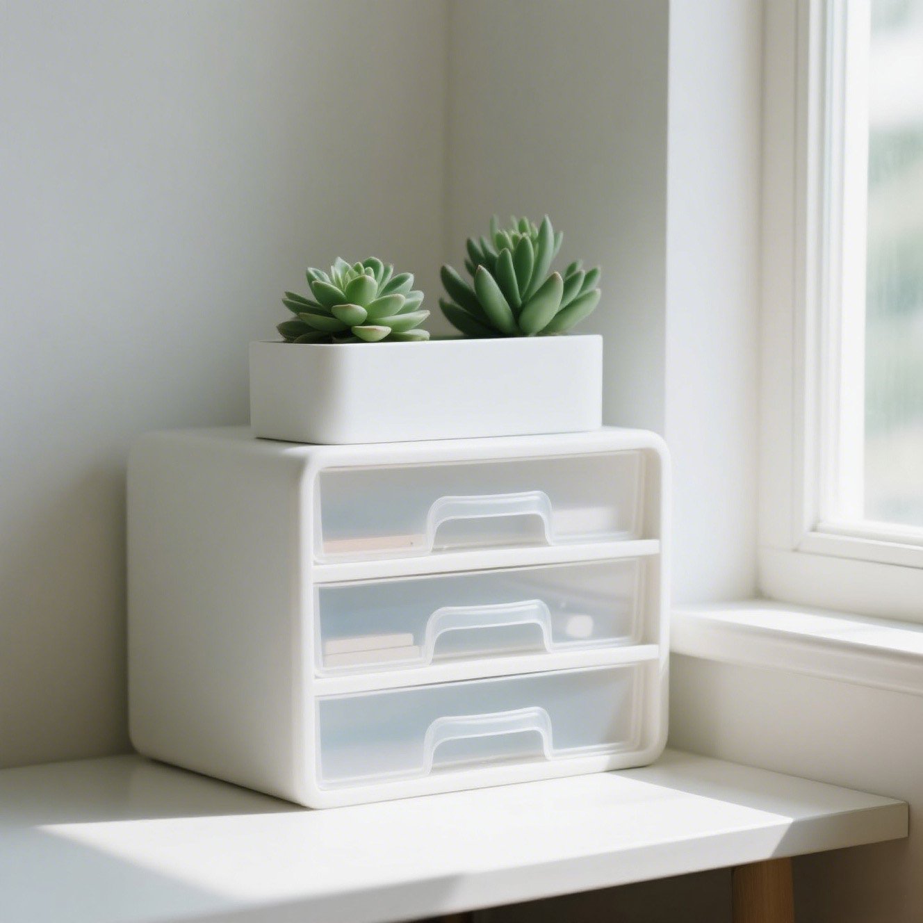 引き出し式デスクトップ収納ボックス