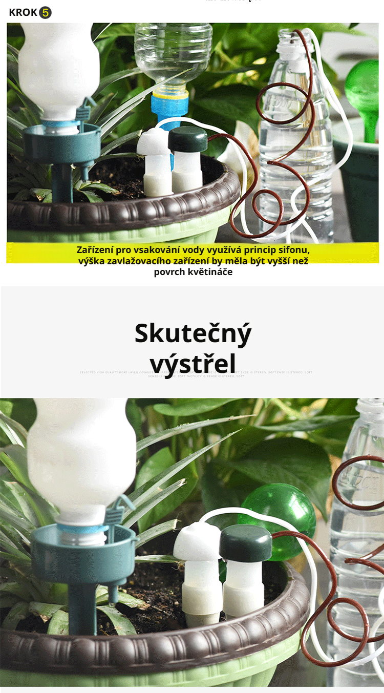 Zavlažovač pro lenochy zalévající květiny na balkoně