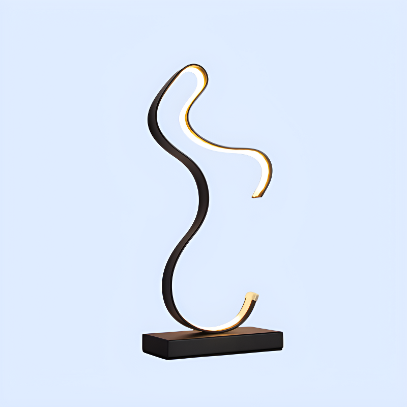 スマートな無垢材LEDデスクランプ