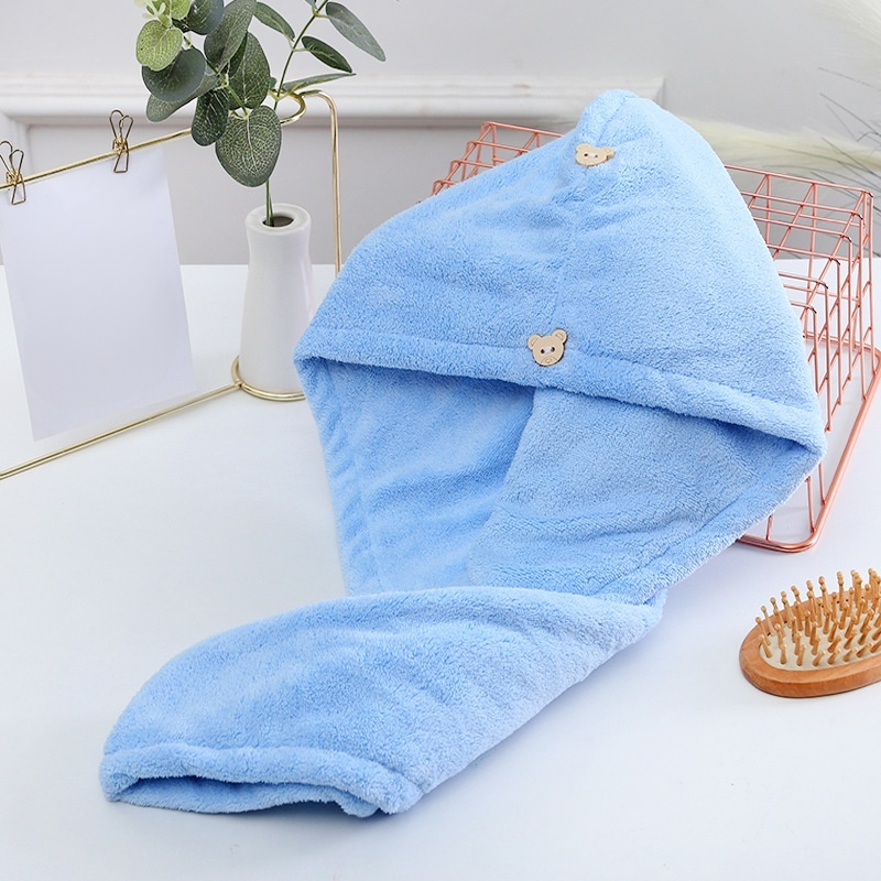 加厚高密珊瑚絨幹髮帽