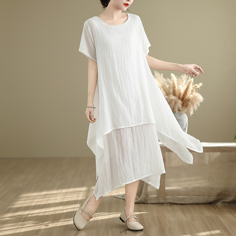 솔리드 리넨 원피스