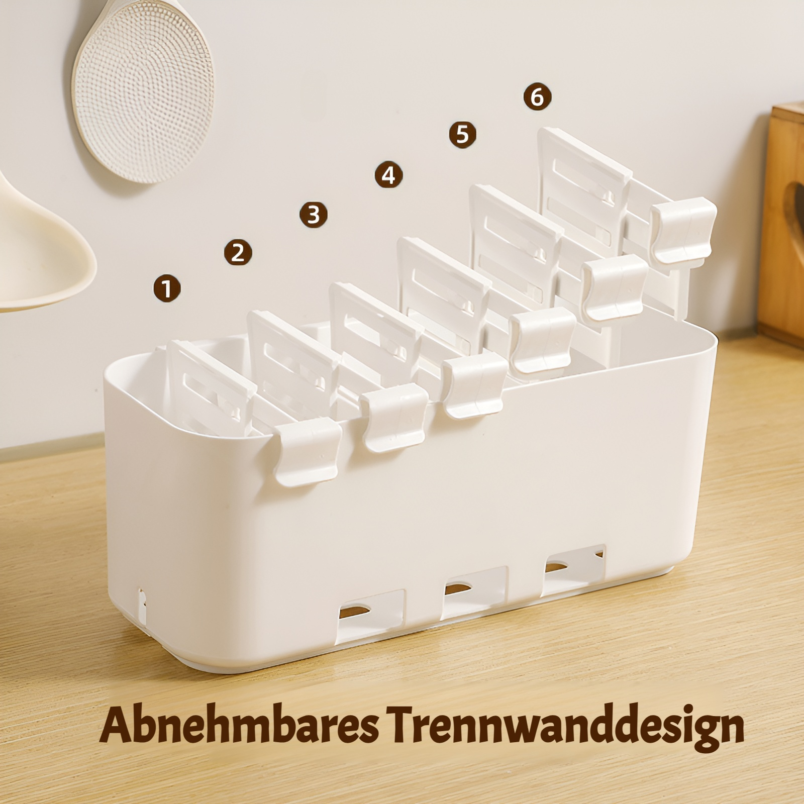 Schubladen-Ausziehschrankgestell mit eingebautem Trennwand-Aufbewahrungskorb, ausziehbarer Schrankse