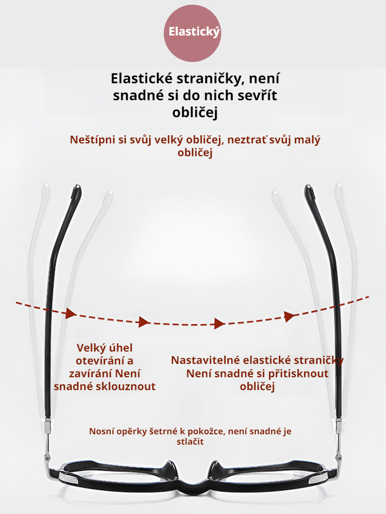 Módní velké brýle proti modrému světlu pro seniory