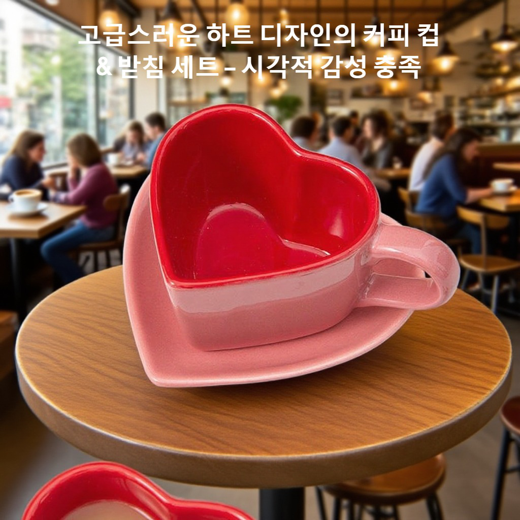 고가치 러브 커피잔과 접시 세트 심플 세라믹 컵 홈 커피잔