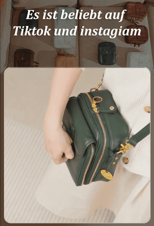 Retro doppelte Schicht große Kapazität Crossbody Tasche