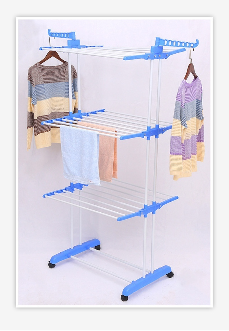 多層折疊伸縮晾衣架