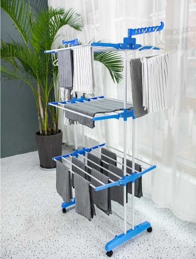 多層折疊伸縮晾衣架
