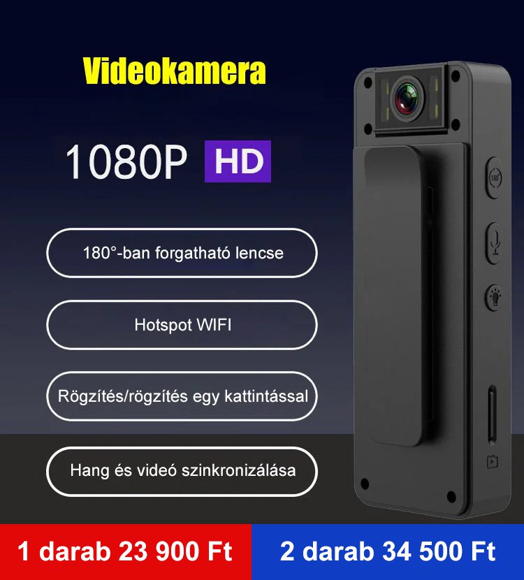 Hordozható audio- és videorögzítő