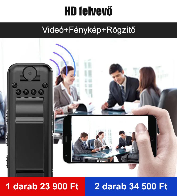 Hordozható audio- és videorögzítő