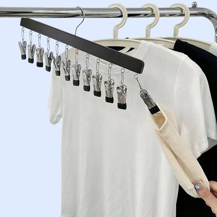 ステンレス木製物干しラック