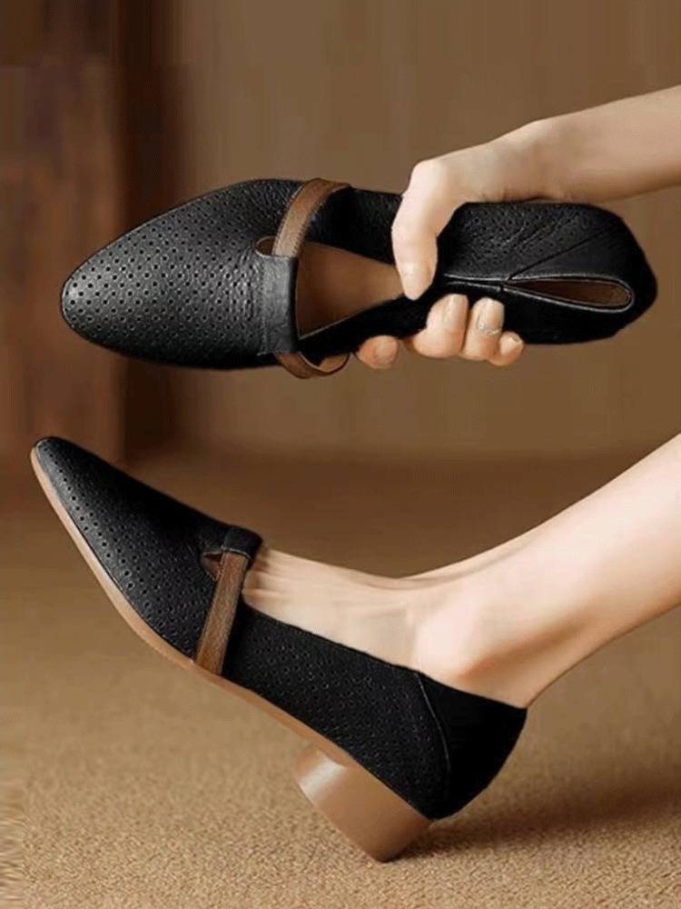 2WAY本革パンプス