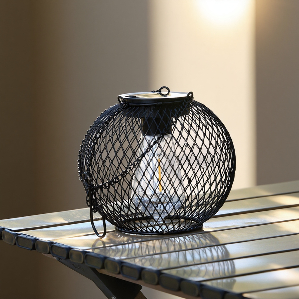 簡単設置可能な屋外用ソーラーシャンデリア