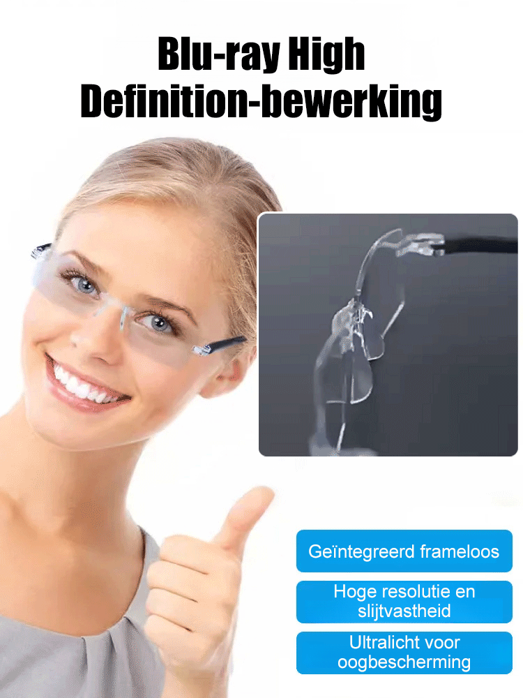 Zwarte technologie anti-straling leesbril