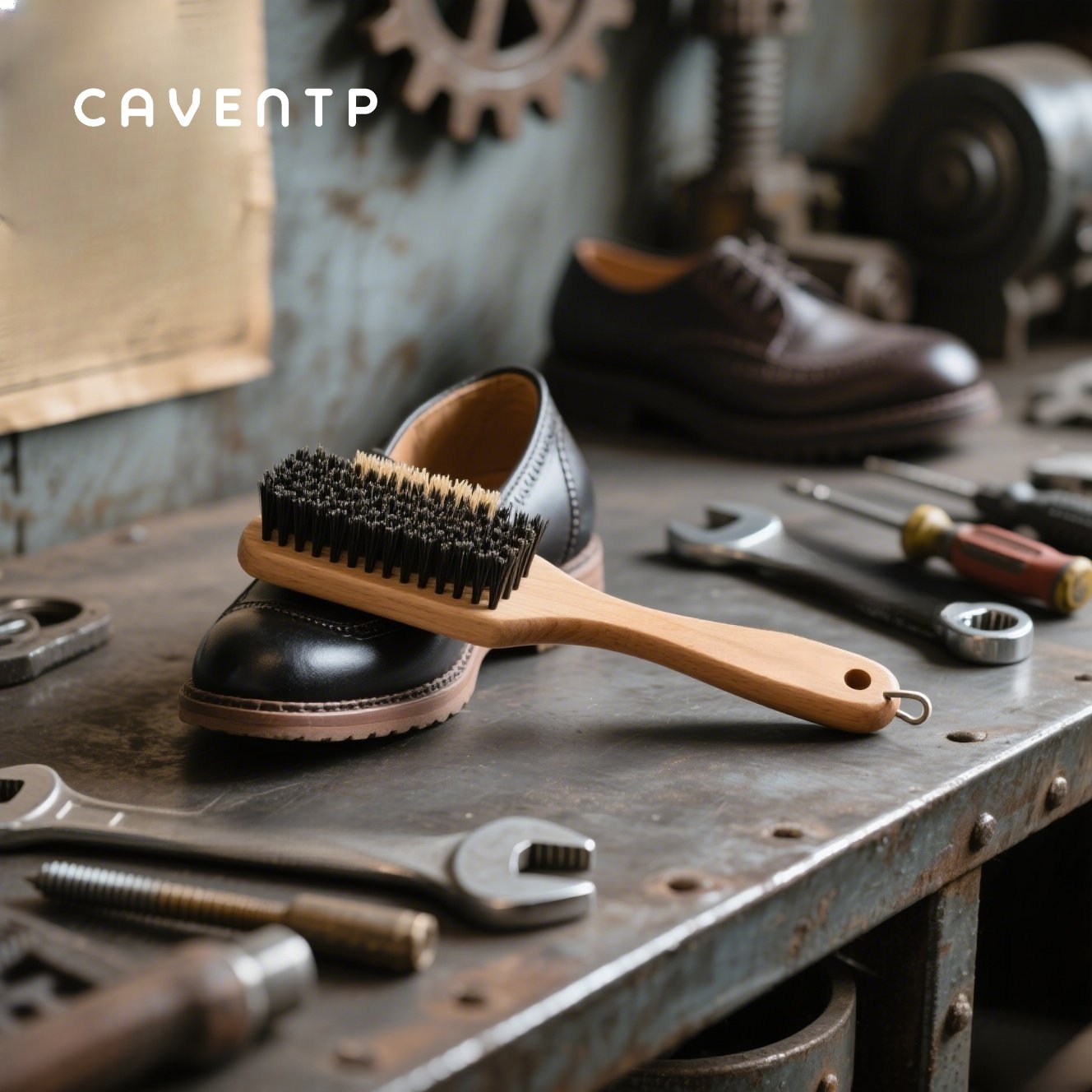 Schuhbürste mit Naturborsten für empfindliche Materialien